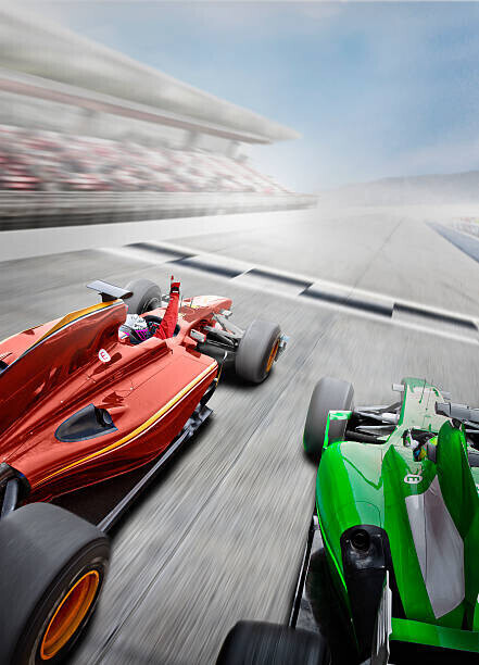 Jon Feingersh Plakát, Obraz - Red open-wheel single-seater racing car Car, Jon Feingersh, 30 × 40 cm