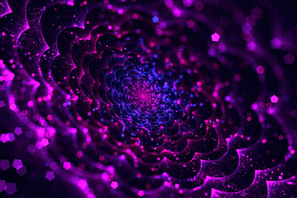 oxygen Plakát, Obraz - Abstract Violet glowing Star background with, oxygen, 40 × 26.7 cm