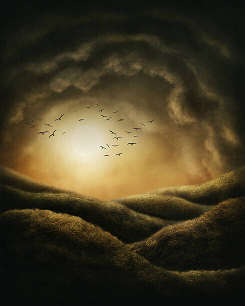egal Plakát, Obraz - Dark landscape, egal, 30 × 40 cm