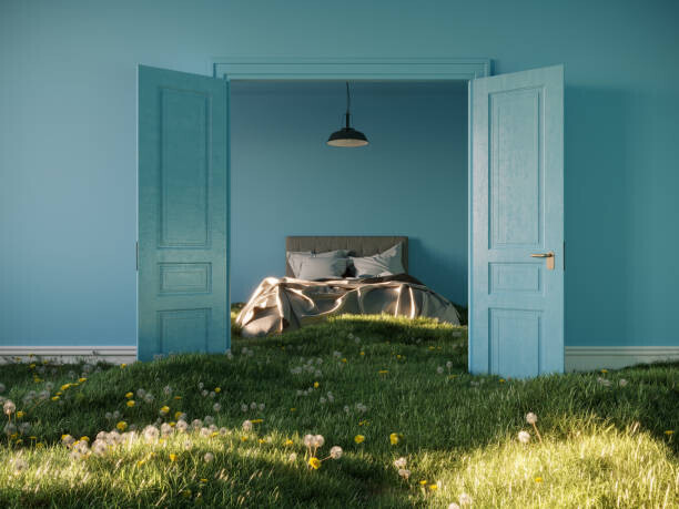 Eoneren Plakát, Obraz - Home Interior with green lawn, Eoneren, 40 × 30 cm