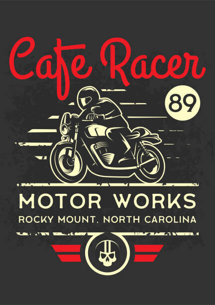 DMaryashin Plakát, Obraz - Classic cafe racer motorcycle poster., DMaryashin, 26.7 × 40 cm