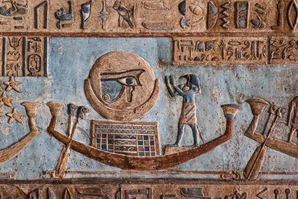 Sarah Lage Plakát, Obraz - Egyptian hierogryphs from Dendara Temple, Egypt, Sarah Lage, 40 × 26.7 cm