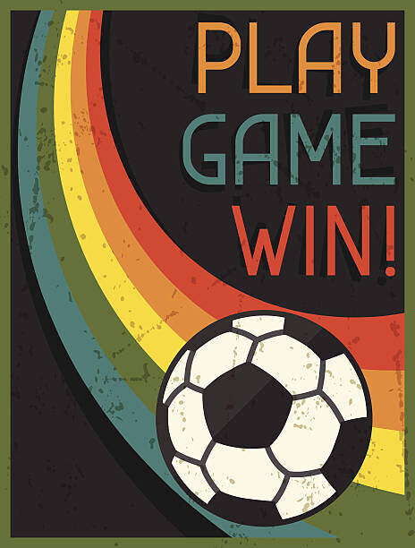 incomible Plakát, Obraz - Play Game Win! Retro poster in flat design style., incomible, 30 × 40 cm
