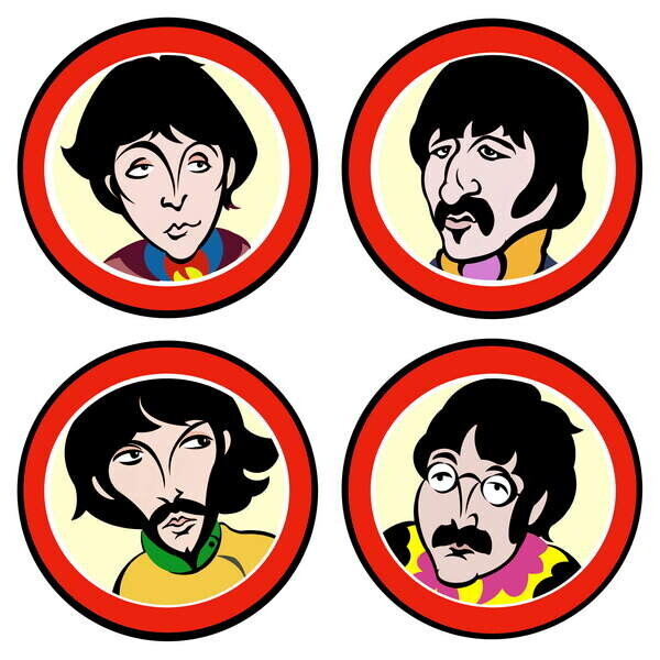 Osborne, Neale Plakát, Obraz - The Beatles, 2004, Osborne, Neale, 40 × 40 cm