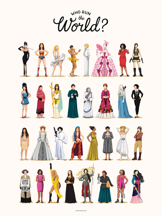 Nour Tohme Plakát, Obraz - Who Run the World, Nour Tohme, 30 × 40 cm