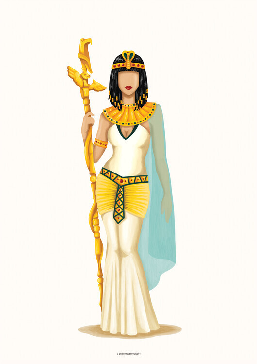 Nour Tohme Plakát, Obraz - Cleopatra, Nour Tohme, 30 × 40 cm