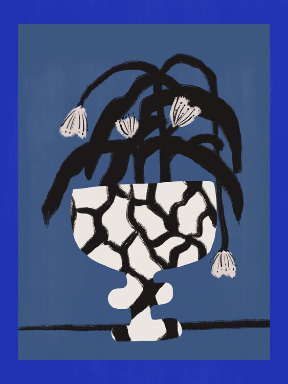 Little Dean Plakát, Obraz - Cracked Vase In Blue, Little Dean, 30 × 40 cm