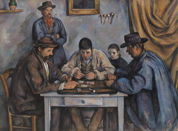 Cezanne, Paul Plakát, Obraz - The Card Players, 1890-92, Cezanne, Paul, 40 × 30 cm