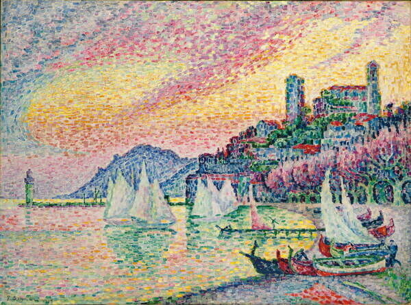 Signac, Paul Plakát, Obraz - Old Port of Cannes; Vieux port de Cannes, 1918, Signac, Paul, 40 × 30 cm
