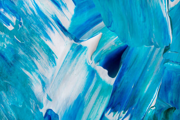 Anna Pismenskova Plakát, Obraz - Abstract painting blue background. A fragment, Anna Pismenskova, 40 × 26.7 cm