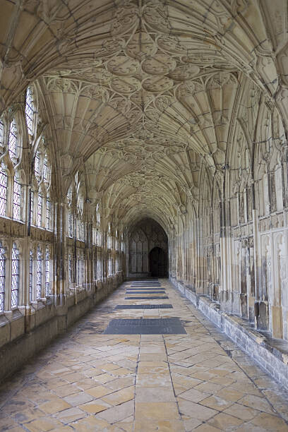 poliki Plakát, Obraz - Cloister in Gloucester Cathedral, England, poliki, 26.7 × 40 cm