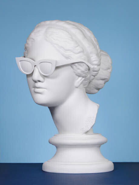 lambada Plakát, Obraz - Plaster head wearing sunglasses, lambada, 30 × 40 cm
