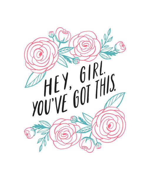 ElenKoss Plakát, Obraz - Hey, girl. You've got this. Girl, ElenKoss, 33.3 × 40 cm