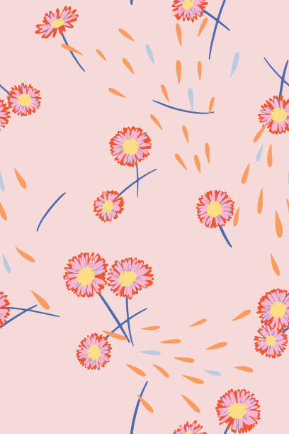 Galina Kamenskaya Plakát, Obraz - Bright summer background. Seamless pattern made, Galina Kamenskaya, 26.7 × 40 cm