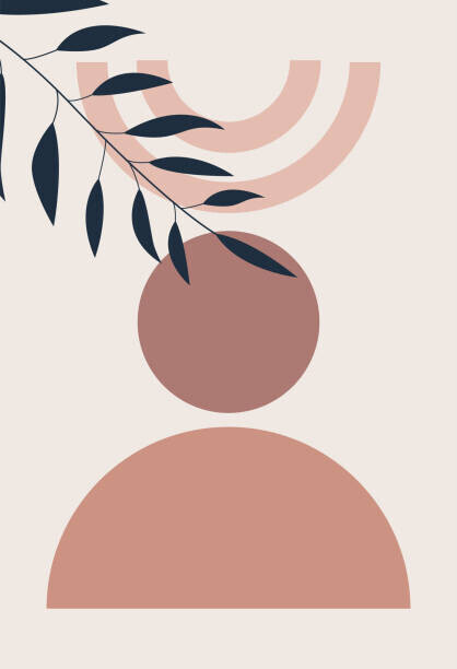 Maria Lapteva Plakát, Obraz - Geometric poster. Abstract prints and wall decor., Maria Lapteva, 26.7 × 40 cm