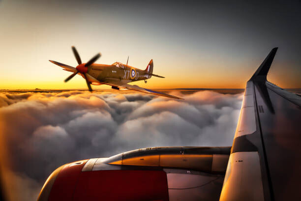 Peter Vahlersvik Plakát, Obraz - Spitfire close encounter, Peter Vahlersvik, 40 × 26.7 cm