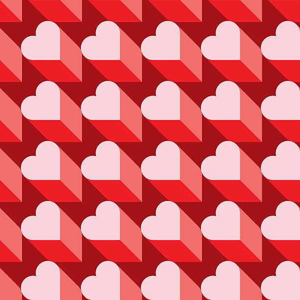 VectaRay Plakát, Obraz - Seamless Heart Pattern. Ideal for Valentine's, VectaRay, 40 × 40 cm