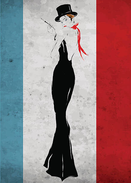 Verlen4418 Plakát, Obraz - The girl in a black evening dress, Verlen4418, 30 × 40 cm