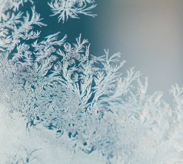 Olga Zakharova Plakát, Obraz - Magical frost ornaments on the window., Olga Zakharova, 40 × 35.9 cm