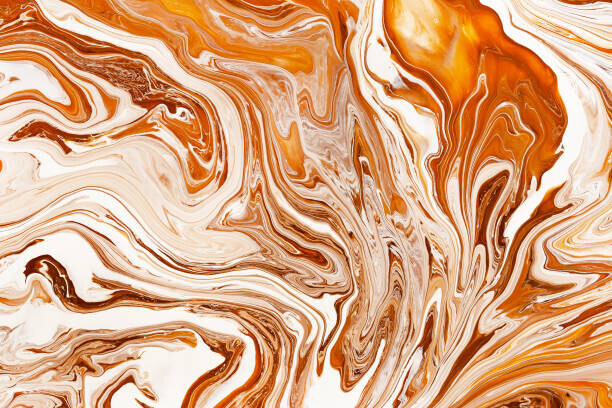 Galina Timofeeva Plakát, Obraz - Caramel, cream dynamic and fluid raster, Galina Timofeeva, 40 × 26.7 cm