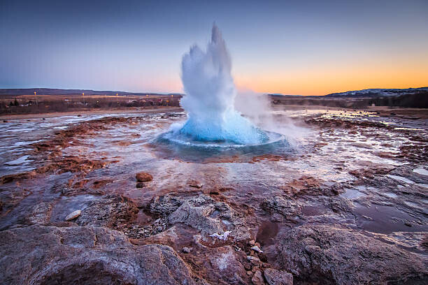 Nick_Pandevonium Plakát, Obraz - Spectacular geotermal eruption of Gullfoss Geysir, Nick_Pandevonium, 40 × 26.7 cm