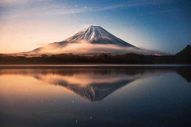 Jackyenjoyphotography Plakát, Obraz - Fuji Mountain Reflection with Morning sunrise, Jackyenjoyphotography, 40 × 26.7 cm