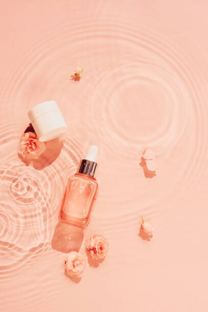 IRA_EVVA Plakát, Obraz - Pastel peach coloured water background with, IRA_EVVA, 26.7 × 40 cm
