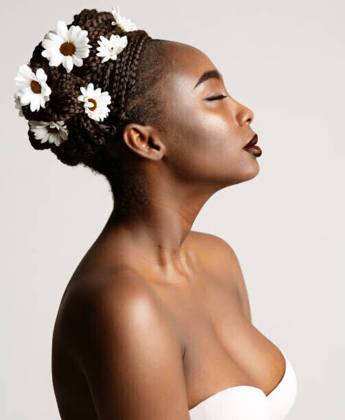 inarik Plakát, Obraz - Beauty Profile of African American Woman, inarik, 32.8 × 40 cm