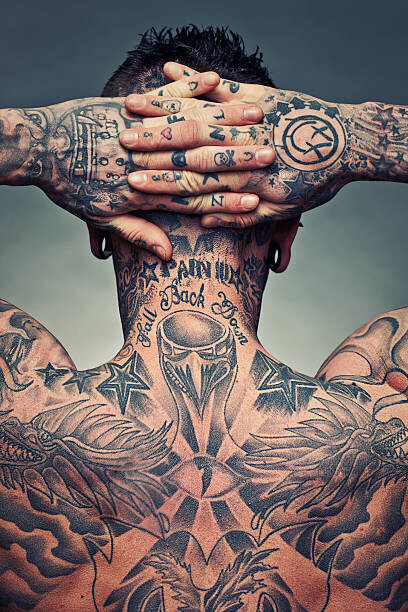 MediaProduction Plakát, Obraz - Tattoo artist back, MediaProduction, 26.7 × 40 cm