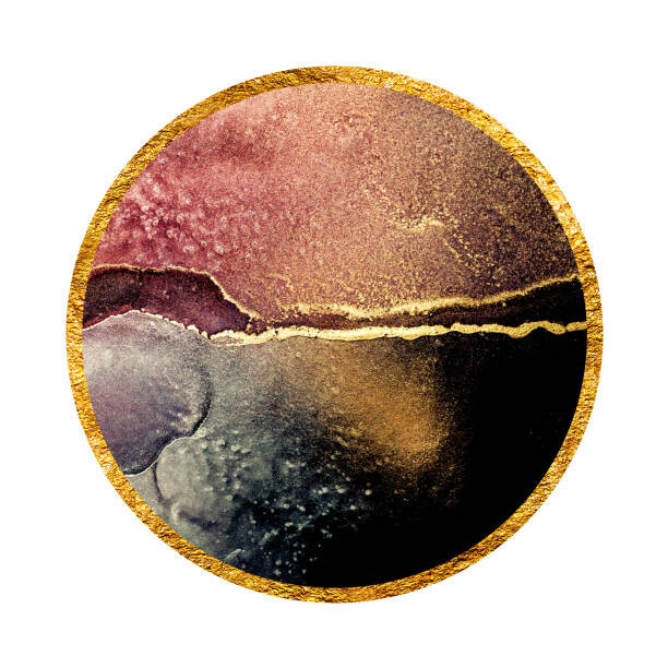 CARACOLLA Plakát, Obraz - River. Marble art. Background., CARACOLLA, 40 × 40 cm