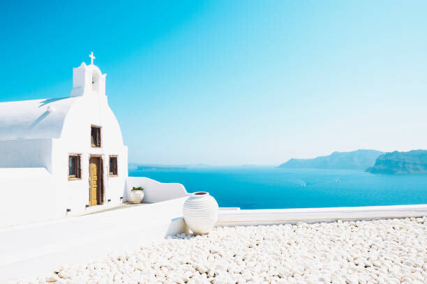 Westend61 Plakát, Obraz - Greece, Santorini, Oia, Byzantine Orthodox church, Westend61, 40 × 26.7 cm