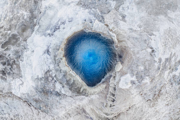 Abstract Aerial Art Plakát, Obraz - Close up drone shot showing a, Abstract Aerial Art, 40 × 26.7 cm