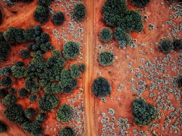 Felix Cesare Plakát, Obraz - An Aerial shot of the red, Felix Cesare, 40 × 30 cm