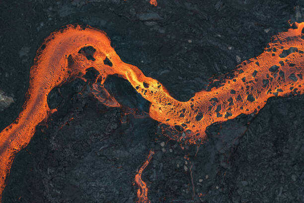 Abstract Aerial Art Plakát, Obraz - Aerial shot looking directly down on, Abstract Aerial Art, 40 × 26.7 cm