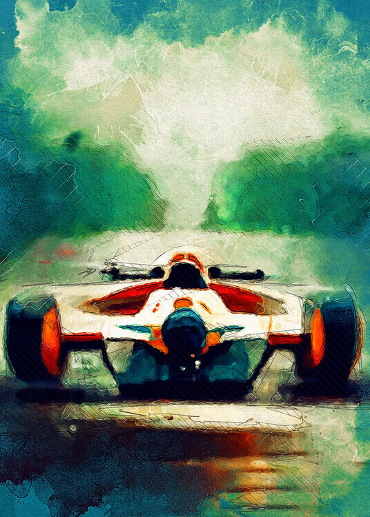 Justyna Jaszke Plakát, Obraz - Formula 1 smaragd, Justyna Jaszke, 30 × 40 cm