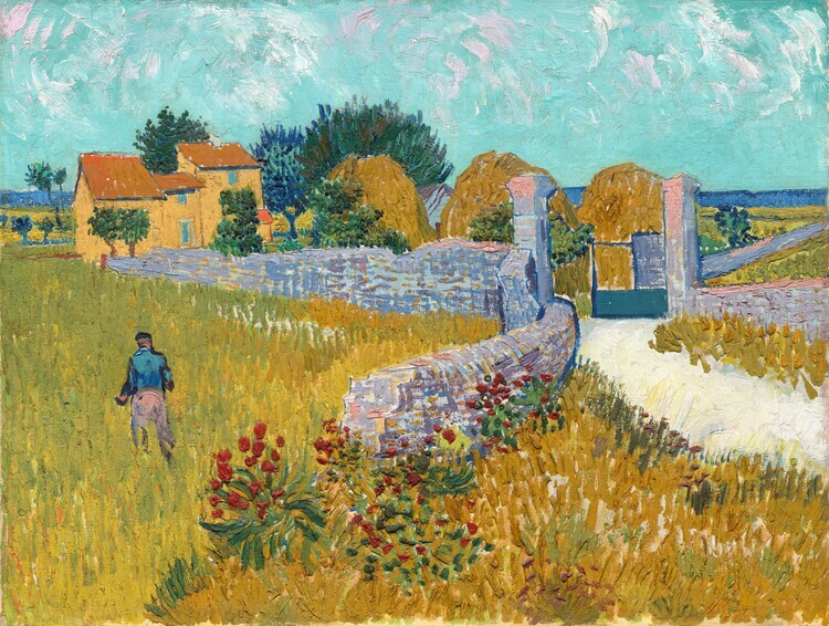 Vincent van Gogh Plakát, Obraz - Farmouse in Provence (1888), Vincent van Gogh, 40 × 30 cm