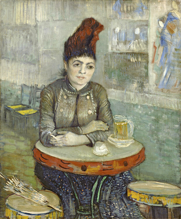 Vincent van Gogh Plakát, Obraz - Agostina Segatori Sitting in the Café du Tambourin (1887), Vincent van Gogh, 33 × 40 cm