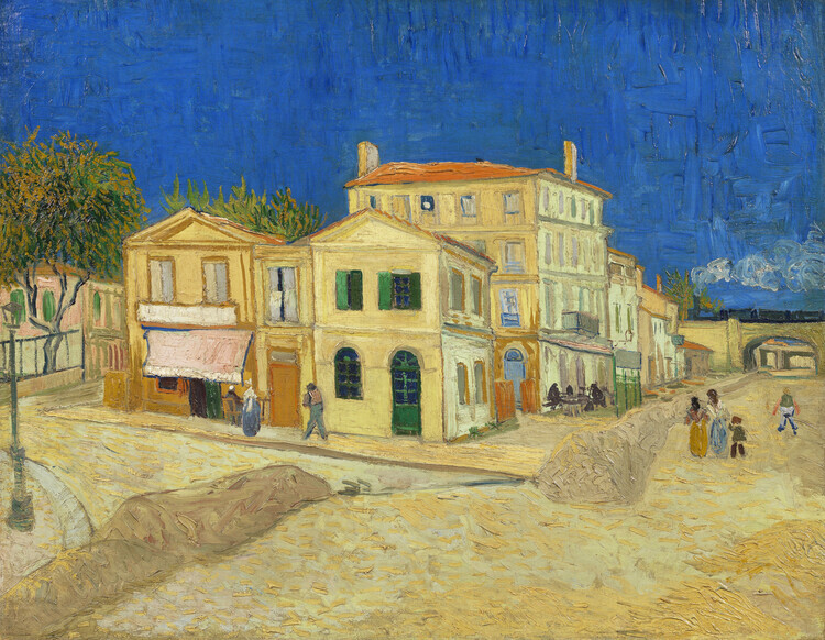 Vincent van Gogh Plakát, Obraz - The yellow house (1888), Vincent van Gogh, 40 × 30 cm