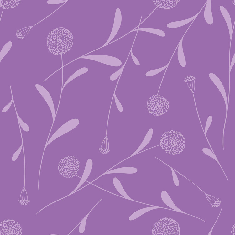 Yvonne Gustafsson Plakát, Obraz - Pom Pom Silhouette Purple, Yvonne Gustafsson, 40 × 40 cm