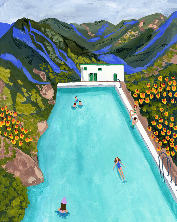 Sarah Gesek Plakát, Obraz - Hotsprings, Sarah Gesek, 30 × 40 cm