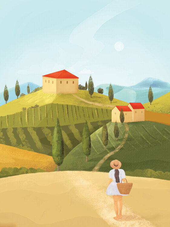 Petra Lizde Plakát, Obraz - Tuscany, Petra Lizde, 30 × 40 cm