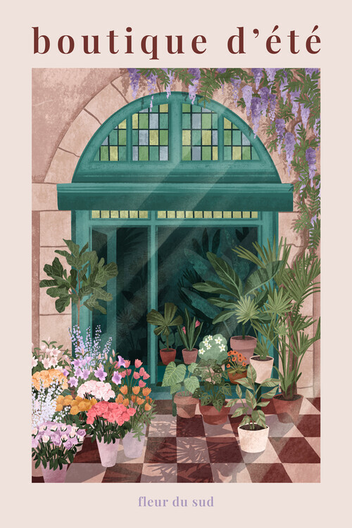 Goed Blauw Plakát, Obraz - French Flowershop, Goed Blauw, 26.7 × 40 cm