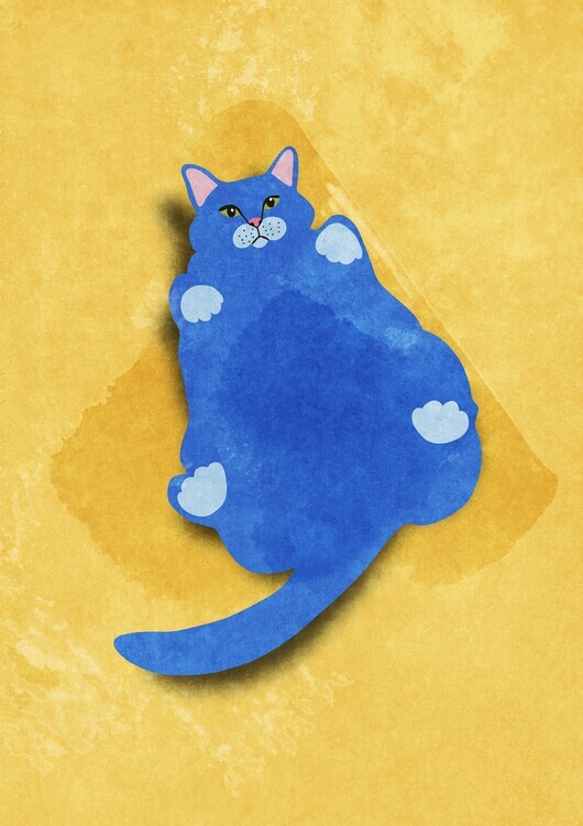 Raissa Oltmanns Plakát, Obraz - Fat Cat, Raissa Oltmanns, 30 × 40 cm