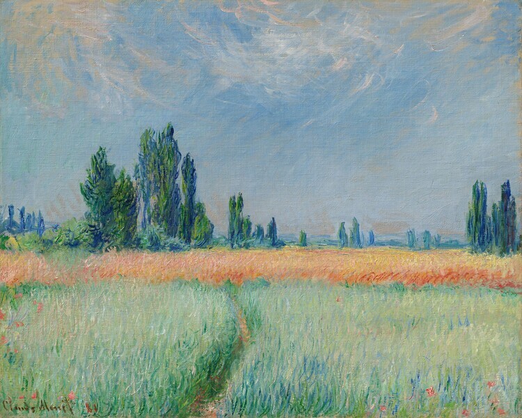 Claude Monet Plakát, Obraz - Weizenfeld, Claude Monet, 40 × 30 cm