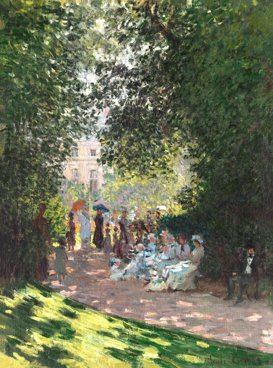 Claude Monet Plakát, Obraz - The Parc Monceau (1878), Claude Monet, 30 × 40 cm