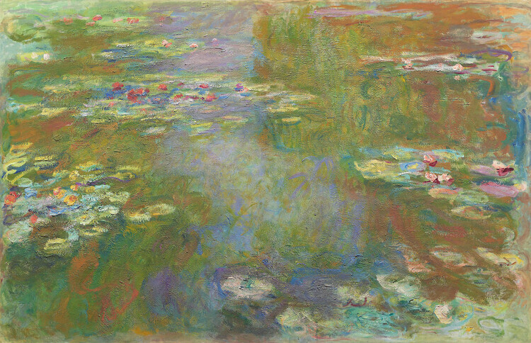 Claude Monet Plakát, Obraz - Water Lily Pond (1917–1919), Claude Monet, 40 × 26.7 cm