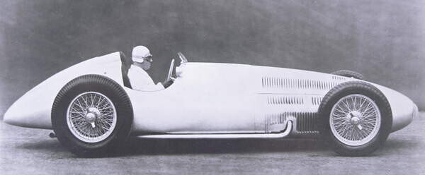 German Photographer, Plakát, Obraz - Mercedes Benz Grand Prix racing car, 1939, German Photographer,, 50 × 20.7 cm