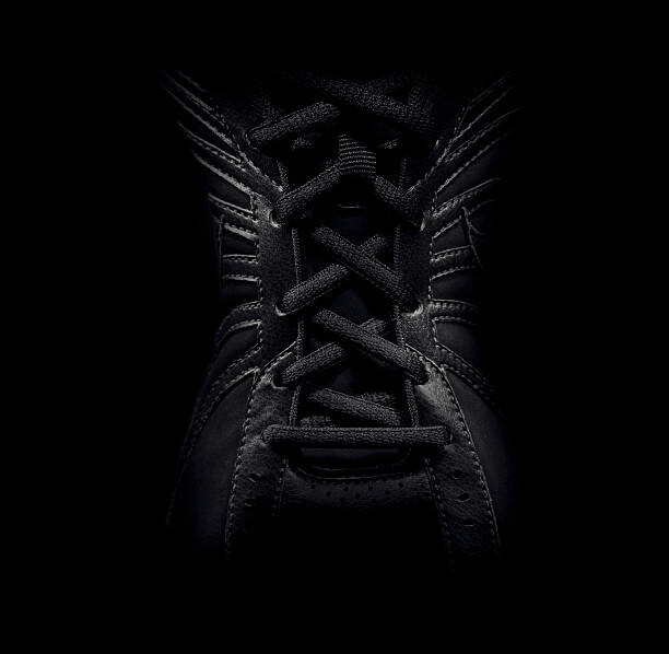 Chris Bailey Plakát, Obraz - Close up of laced sneaker, Chris Bailey, 40 × 40 cm