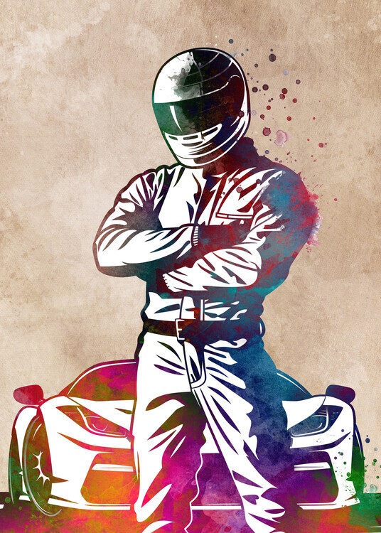 Justyna Jaszke Plakát, Obraz - Sport Racing Car 1, Justyna Jaszke, 30 × 40 cm