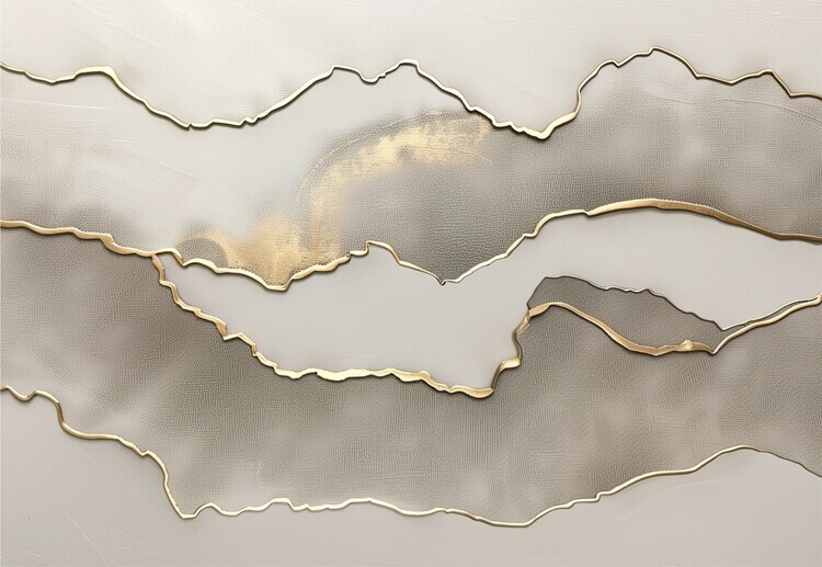 Alma Plakát, Obraz - Metallic landscape no3, Alma, 40 × 26.7 cm